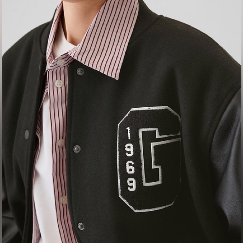 GAP Wool Varsity Logo Boyfriend Jacket - Size XL - NWOT! - UNISEX FIT - Picture 9 of 9